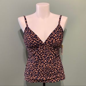 Leopard Print Tankini Top